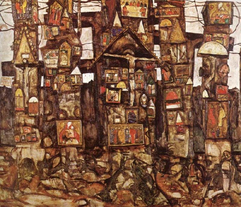 Egon Schiele Woodland Prayer France oil painting art